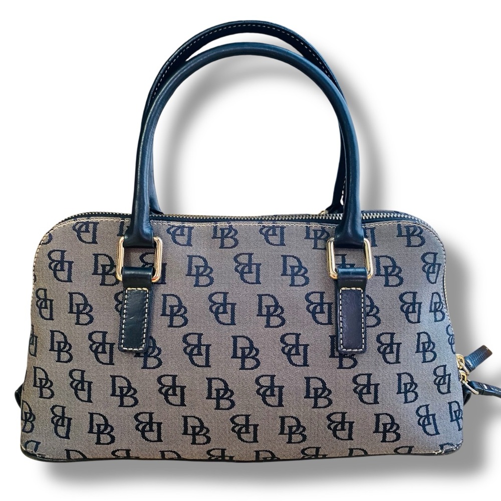Dooney & Bourke Signature Front Clasp Monogrammed Satchel - Picture 3 of 10